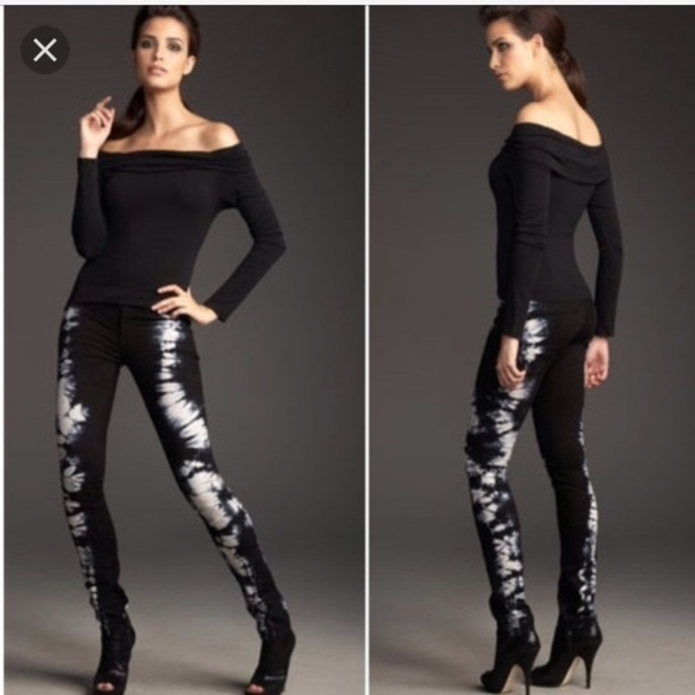 J Brand Black and White Skinny Jeans